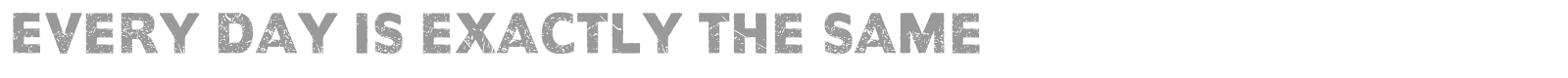 Every Day Is Exactly The Same font preview